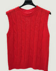 Gilet in Maglia Intrecciata con Taglio Moderno