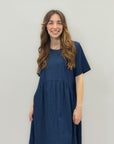 Abito in denim leggero con tasche