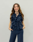 Camicia con volant