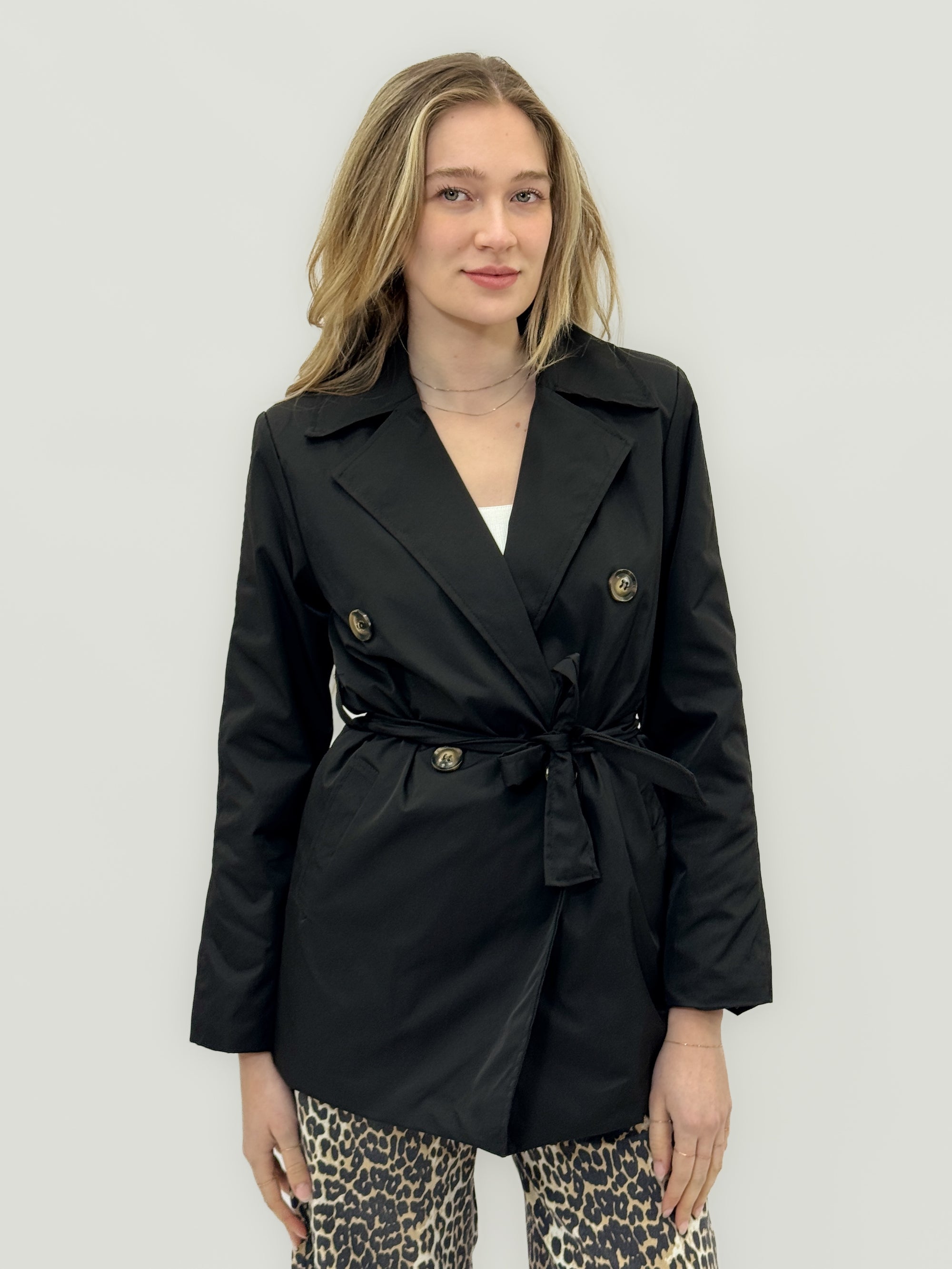 Trench Donna Doppiopetto con Cintura