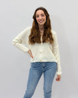 Cardigan con bottoni tinta unita