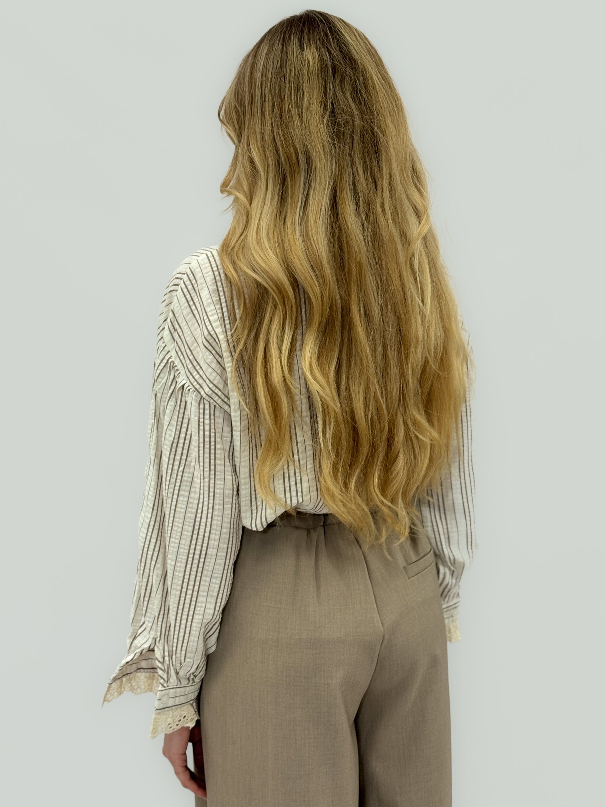 Pantalone Palazzo Vita Alta con Pences Stile Elegante