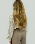 Pantalone Palazzo Vita Alta con Pences Stile Elegante