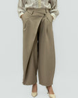 Pantalone Palazzo Vita Alta con Pences Stile Elegante