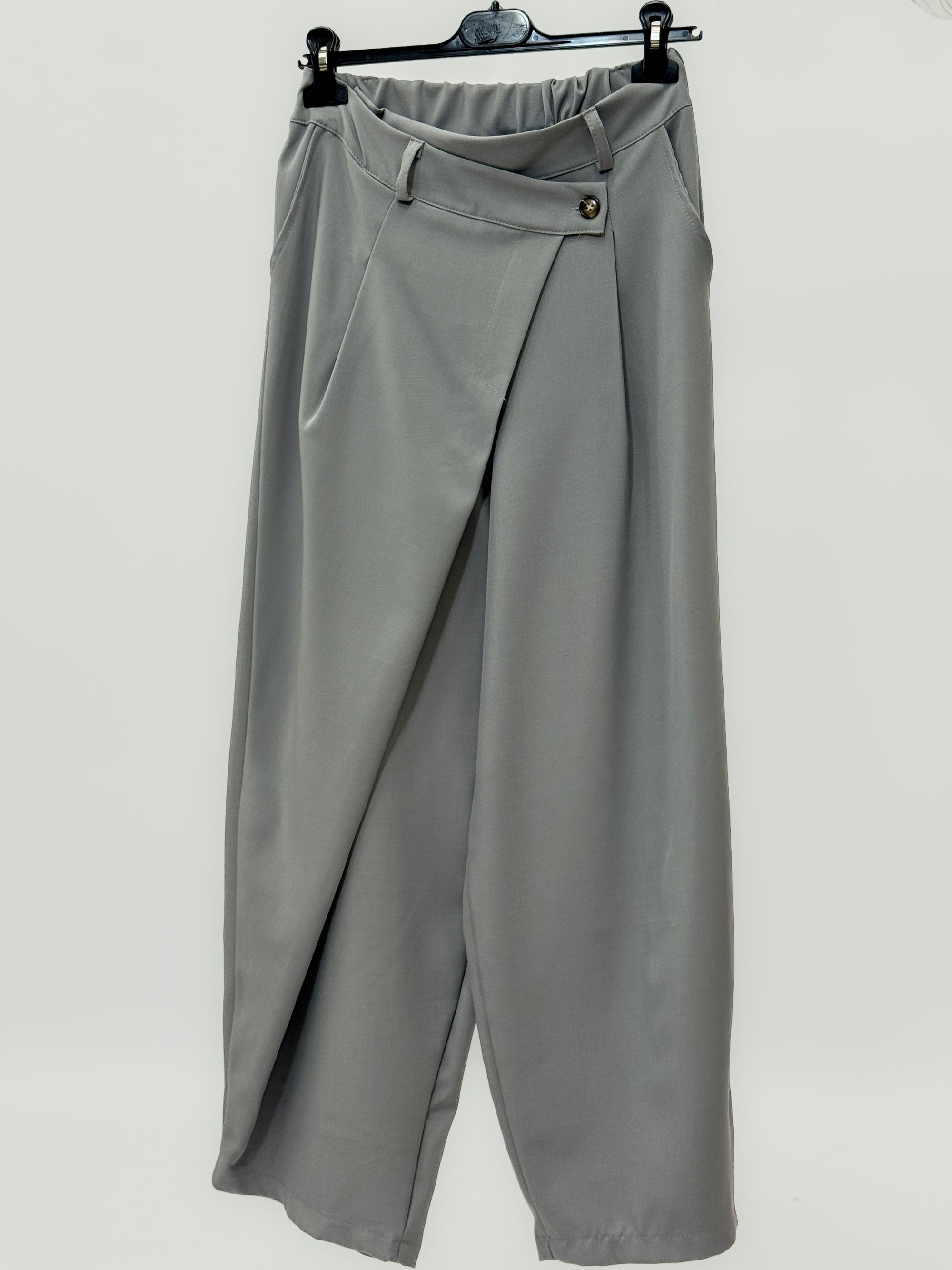 Pantalone Palazzo Vita Alta con Pences Stile Elegante