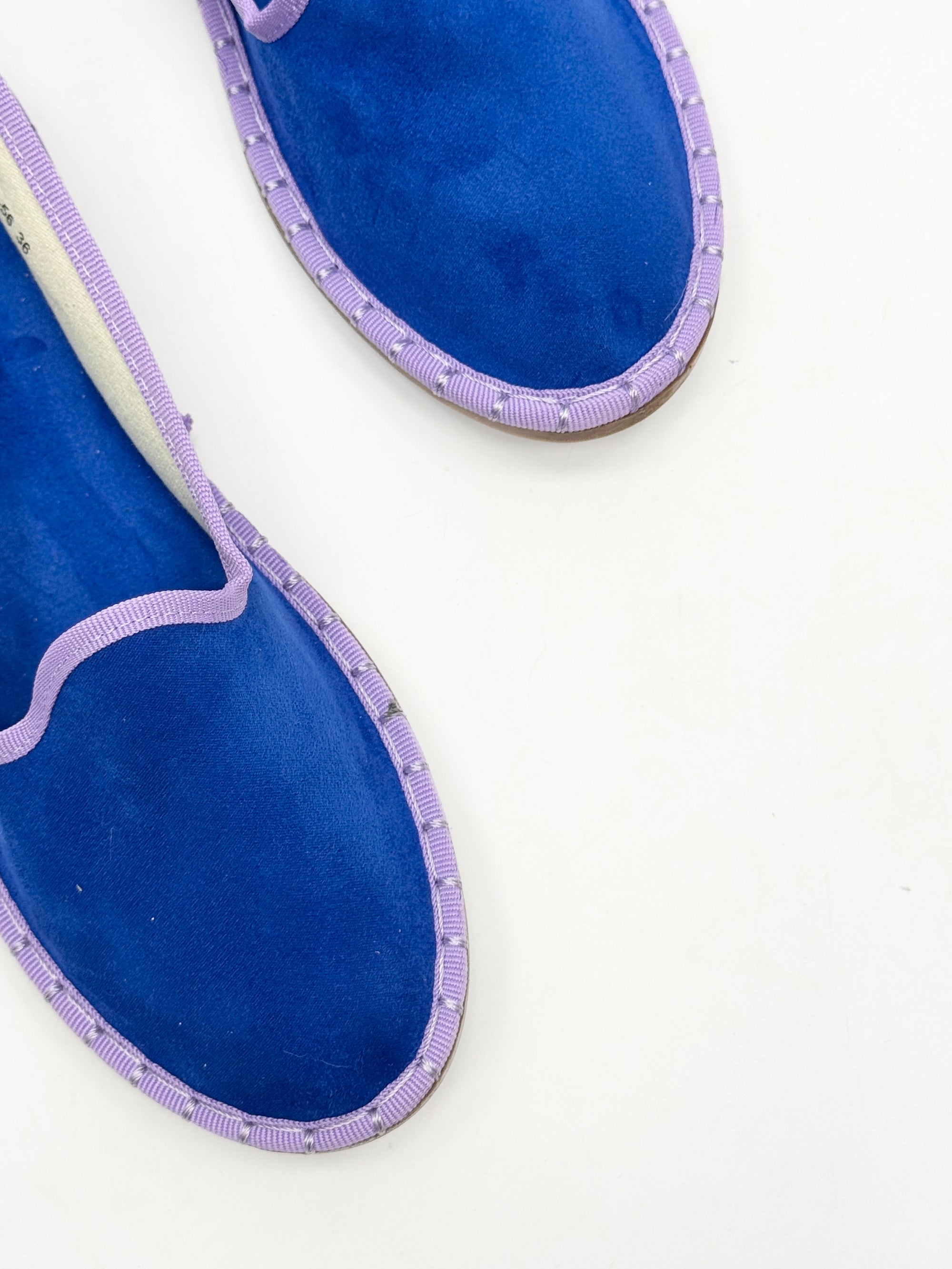 Friulane in velluto con bordo