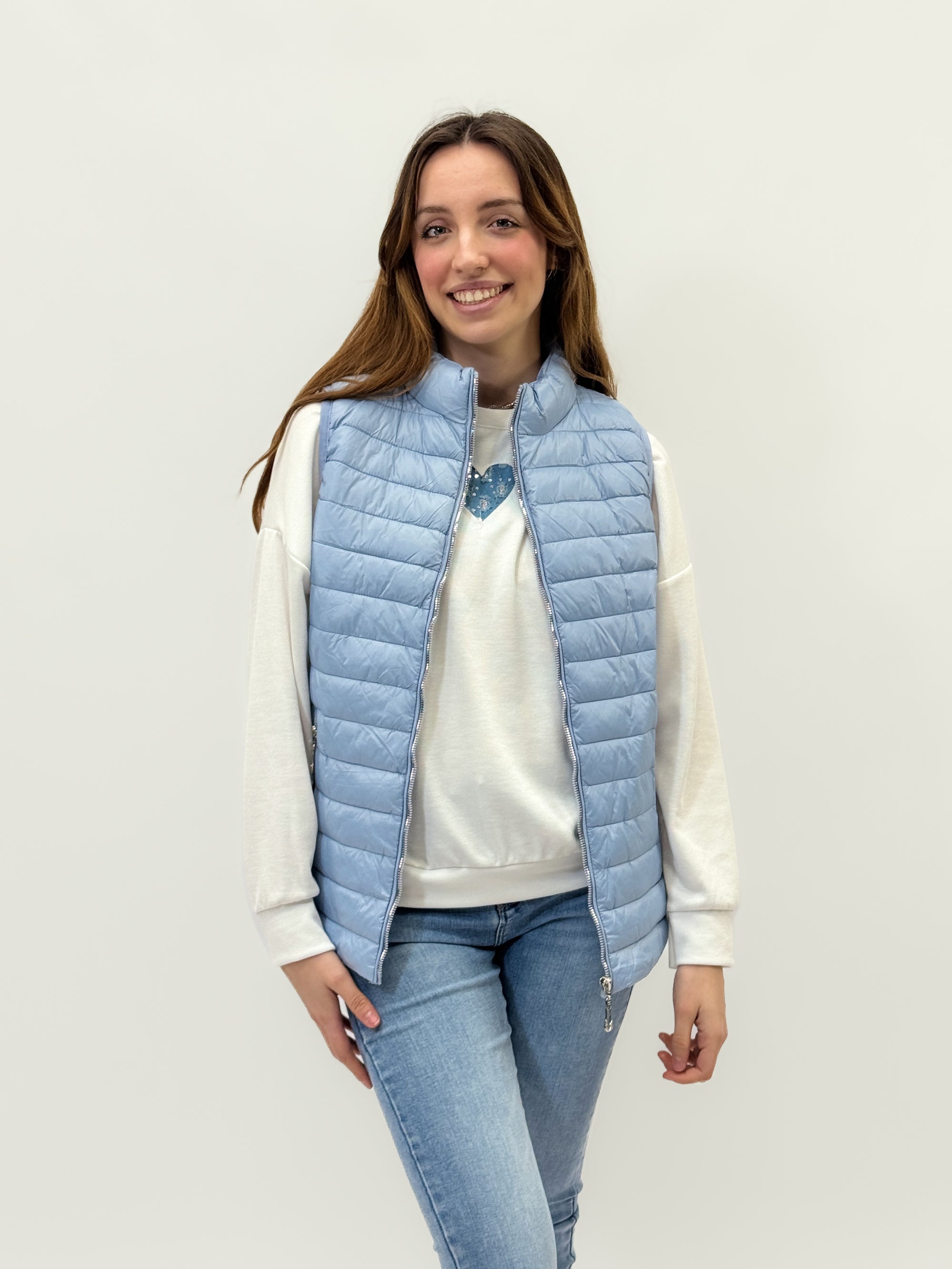 Piumino gilet con zip