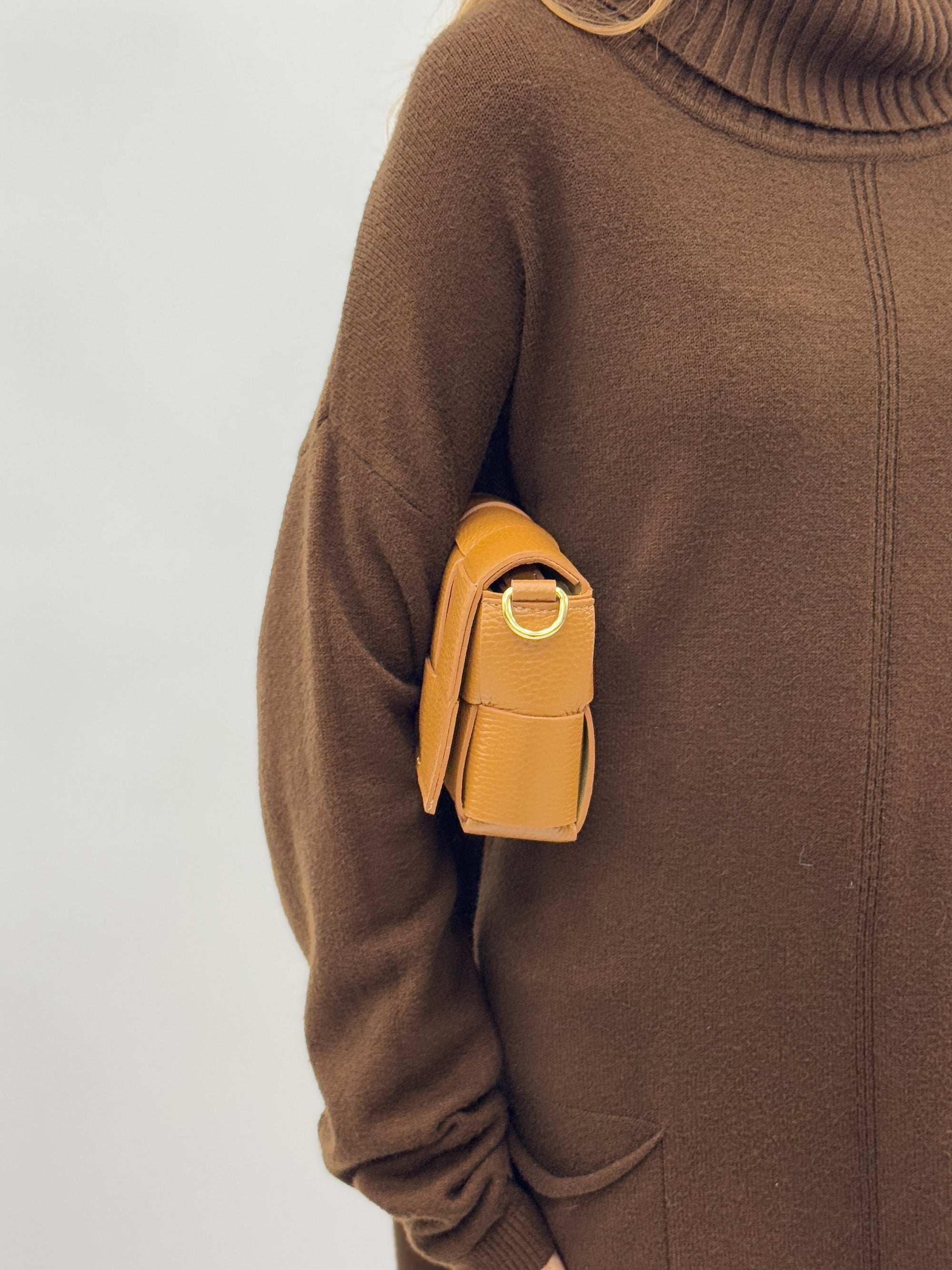 Borsa in vera pelle intrecciata - Made in Italy