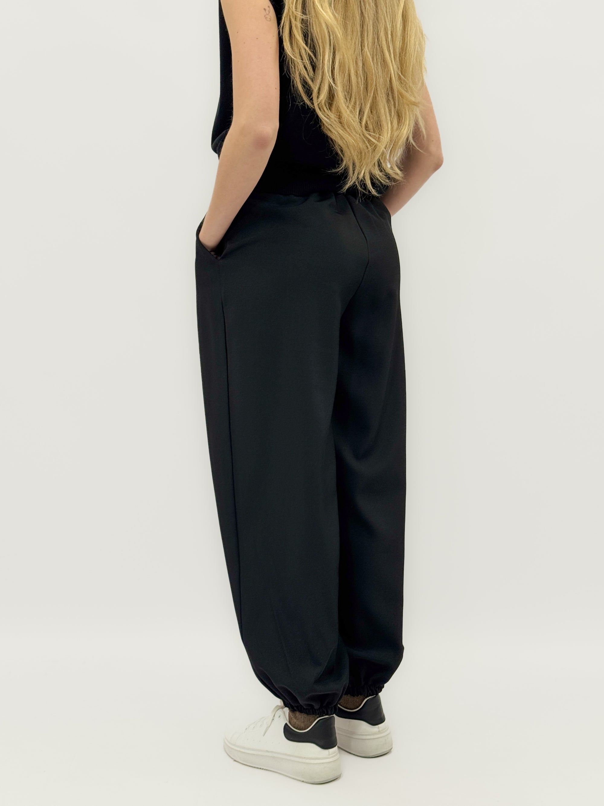 Pantalone Donna Balloon Vita Alta con Elastico