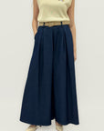 Pantalone Palazzo Donna Vita Alta con Pince