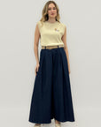 Pantalone Palazzo Donna Vita Alta con Pince