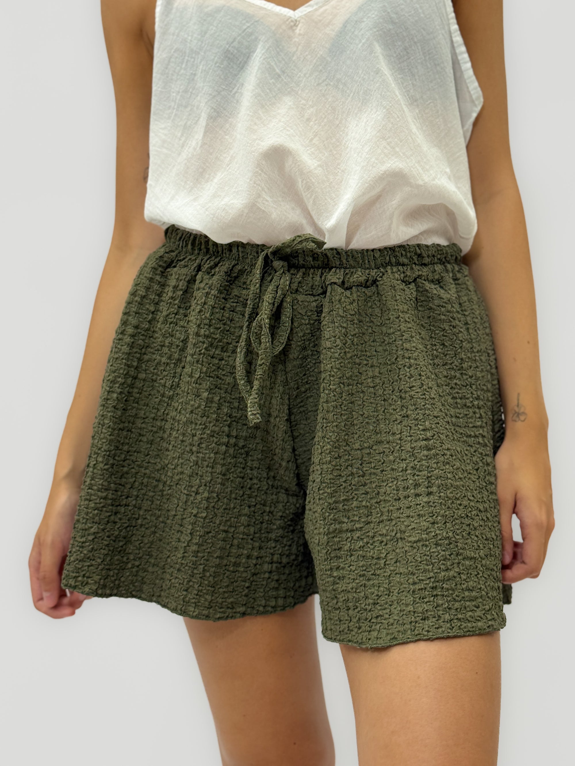 Pantaloncini Comfy in Tessuto Mosso