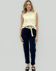 Pantalone Elasticizzato Vita Elastico Fit Slim Comfort