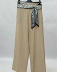 Pantalone Donna Palazzo con Cintura Fantasia