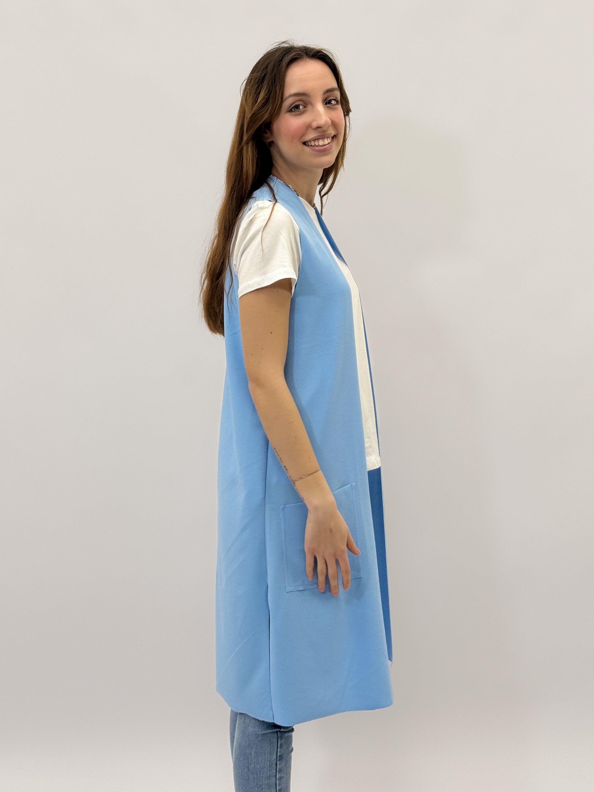 T-shirt in cotone con gilet