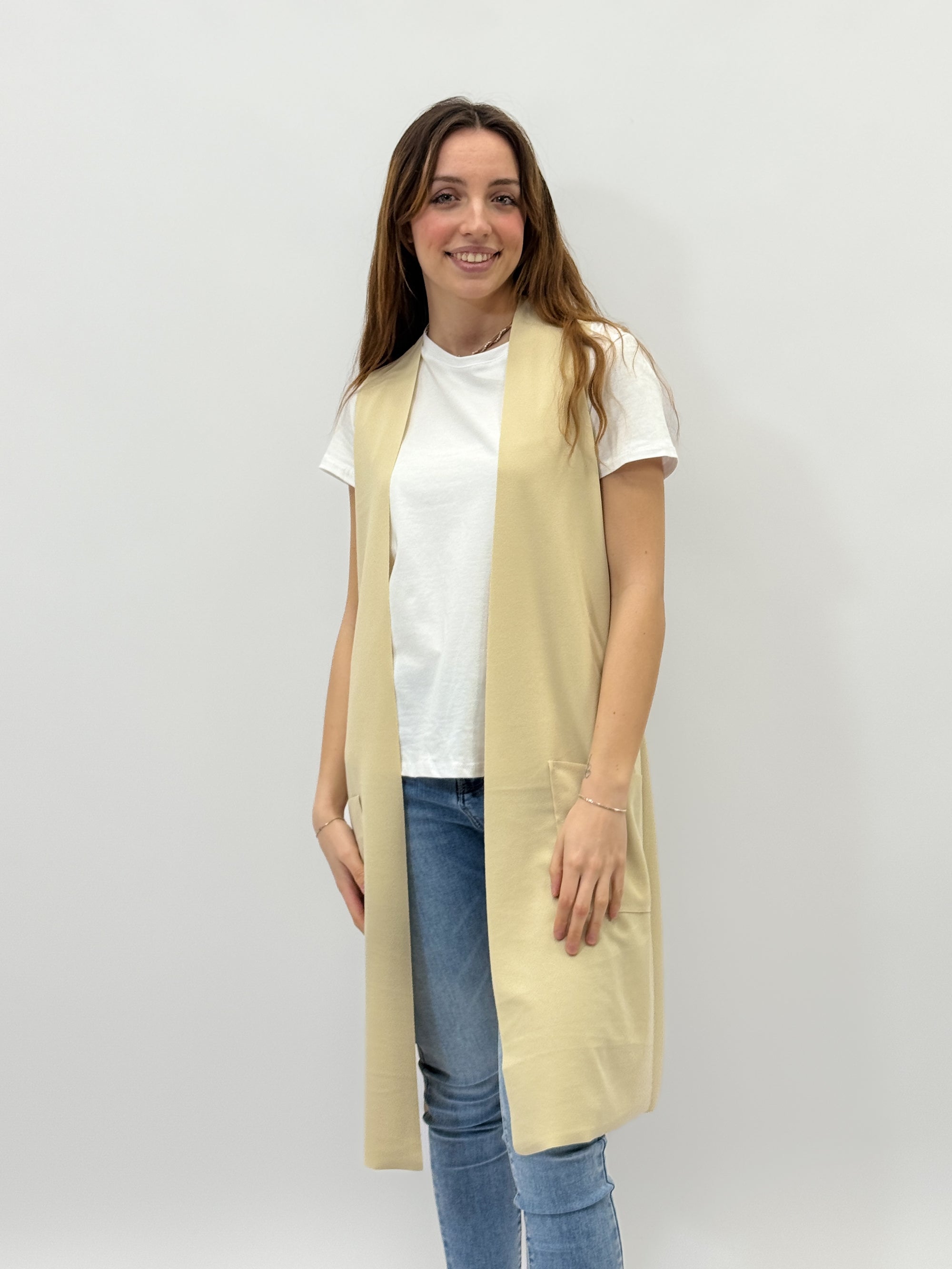 T-shirt in cotone con gilet