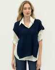 Maglia Gilet Donna Traforata Oversize