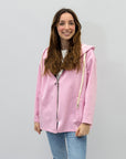 Felpa con zip taglia comoda