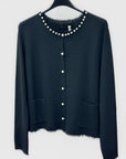 Cardigan Elegante con Bottoni Perle