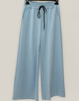 Pantaloni Donna Palazzo con Vita Elasticizzata e Laccio Regolabile