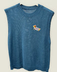 Gilet in Maglia Leggera Ricamo Bassotto - Stile Casual Chic