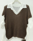 Maglia Gilet Donna Traforata Oversize