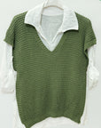 Maglia Gilet Donna Traforata Oversize