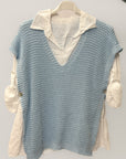 Maglia Gilet Donna Traforata Oversize