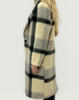 Cappotto Lungo in Misto Lana a Quadri – Eleganza Morbida