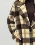 Cappotto Lungo in Misto Lana a Quadri – Eleganza Morbida