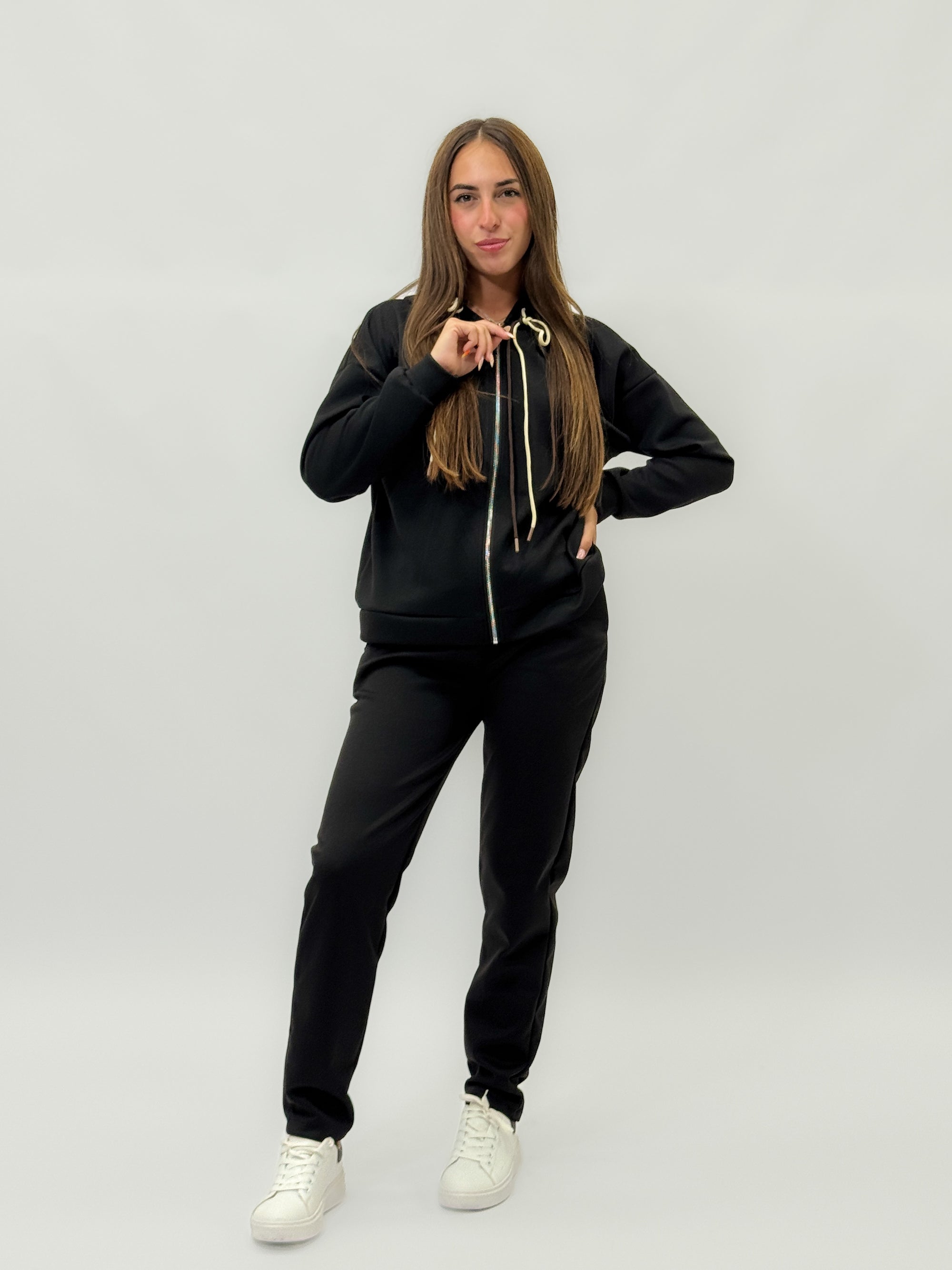 Completo Felpa con Zip e Pantalone Jogger