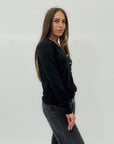 Cardigan morbido con bottoni gioiello