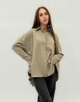 Camicia plissè oversize