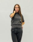 Maglia in lana mezza manica