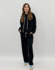 Completo felpa e pantalone con strass