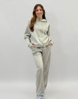 Completo felpa e pantalone con strass
