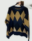 Maglione a rombi strutturato - Stile vintage e comfort moderno