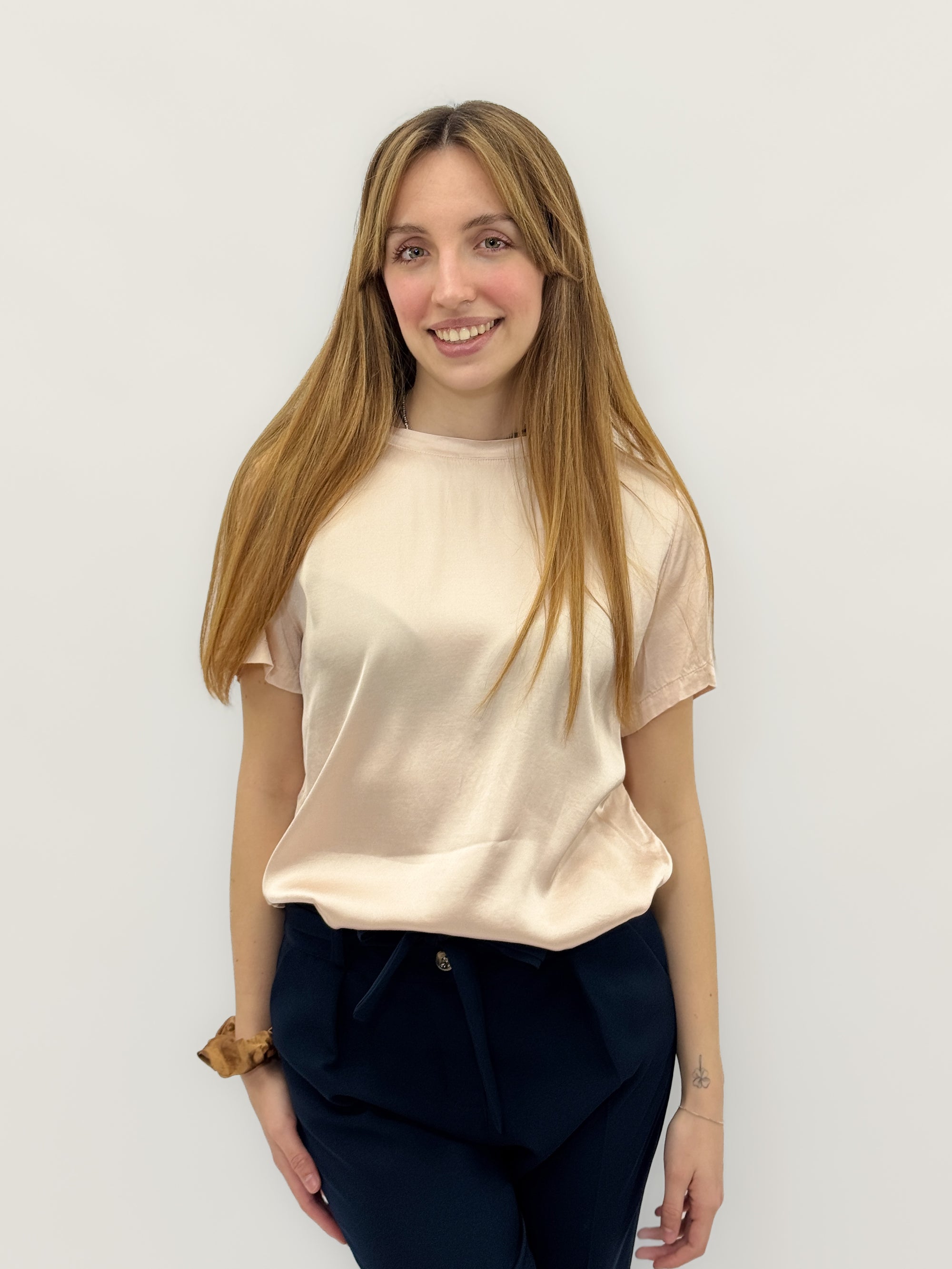 T-Shirt Satin Effetto Seta