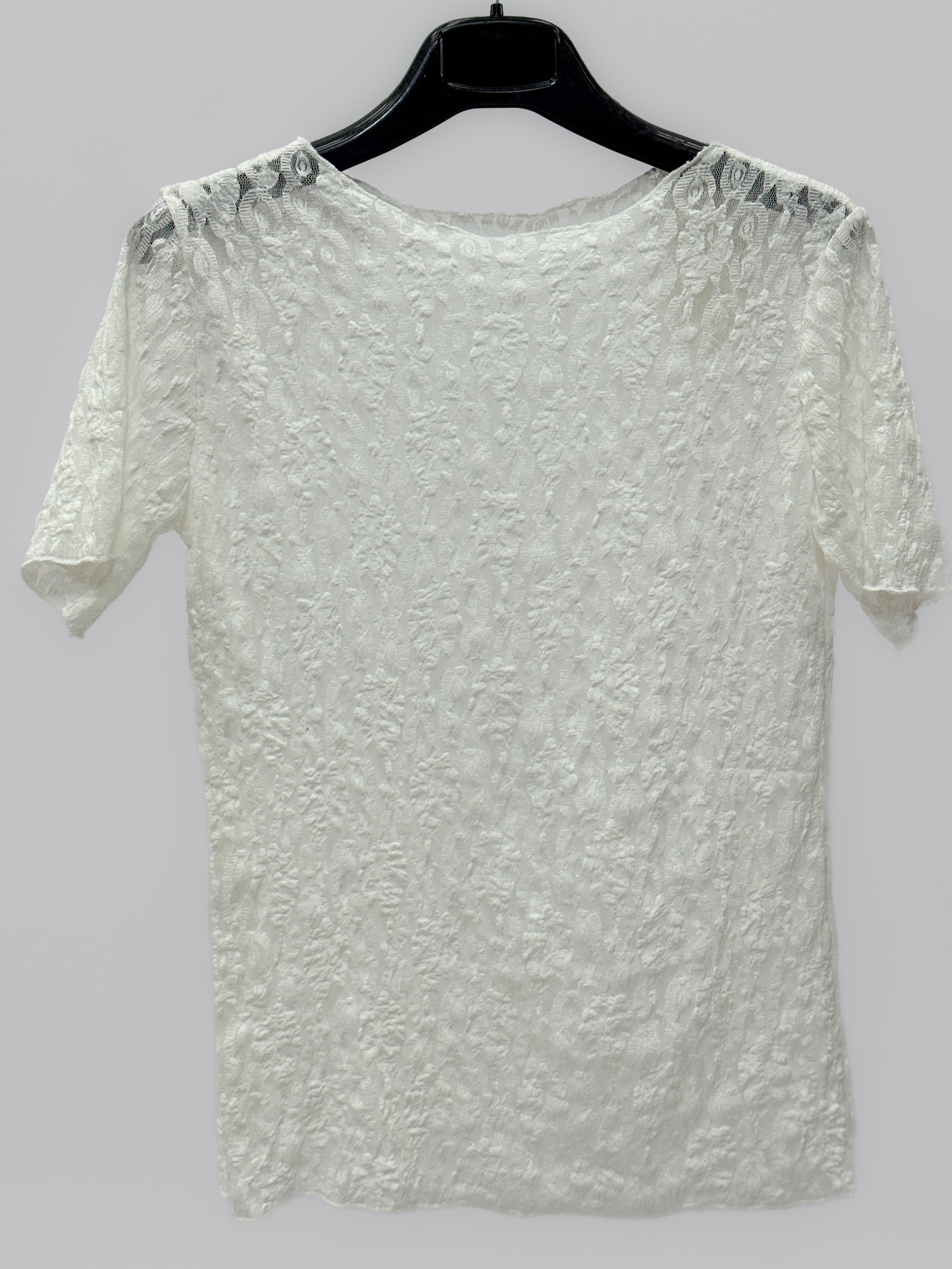 T-Shirt in Pizzo Trasparente