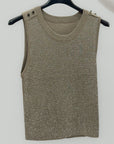 Top Donna Senza Maniche con Micro strass