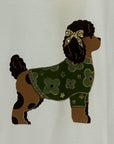 T-Shirt Donna in Cotone con Stampa Barboncino