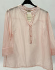 Blusa Leggera con Scollo a V e Bottoni