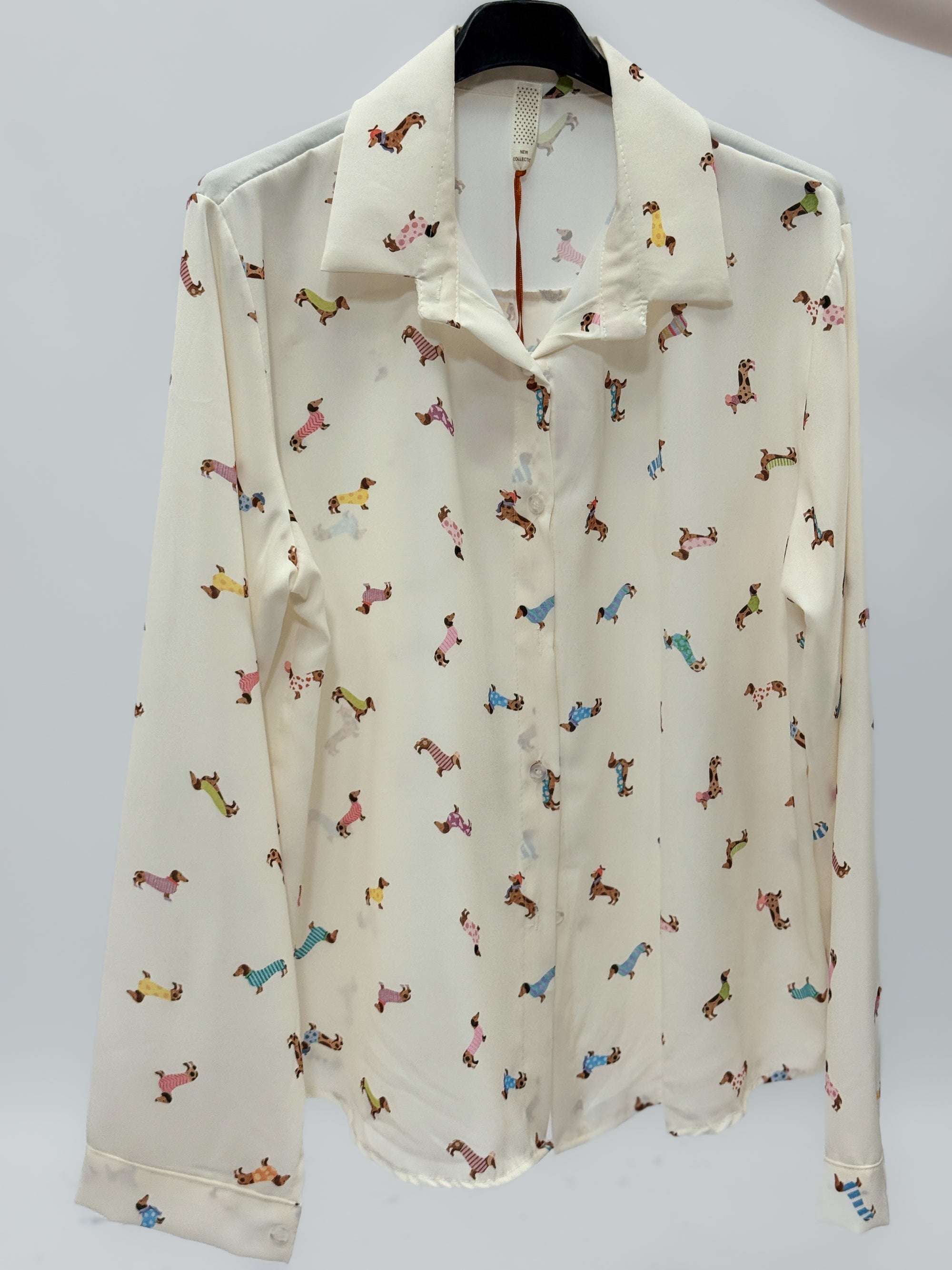 Camicia Fantasia con Stampa Cani