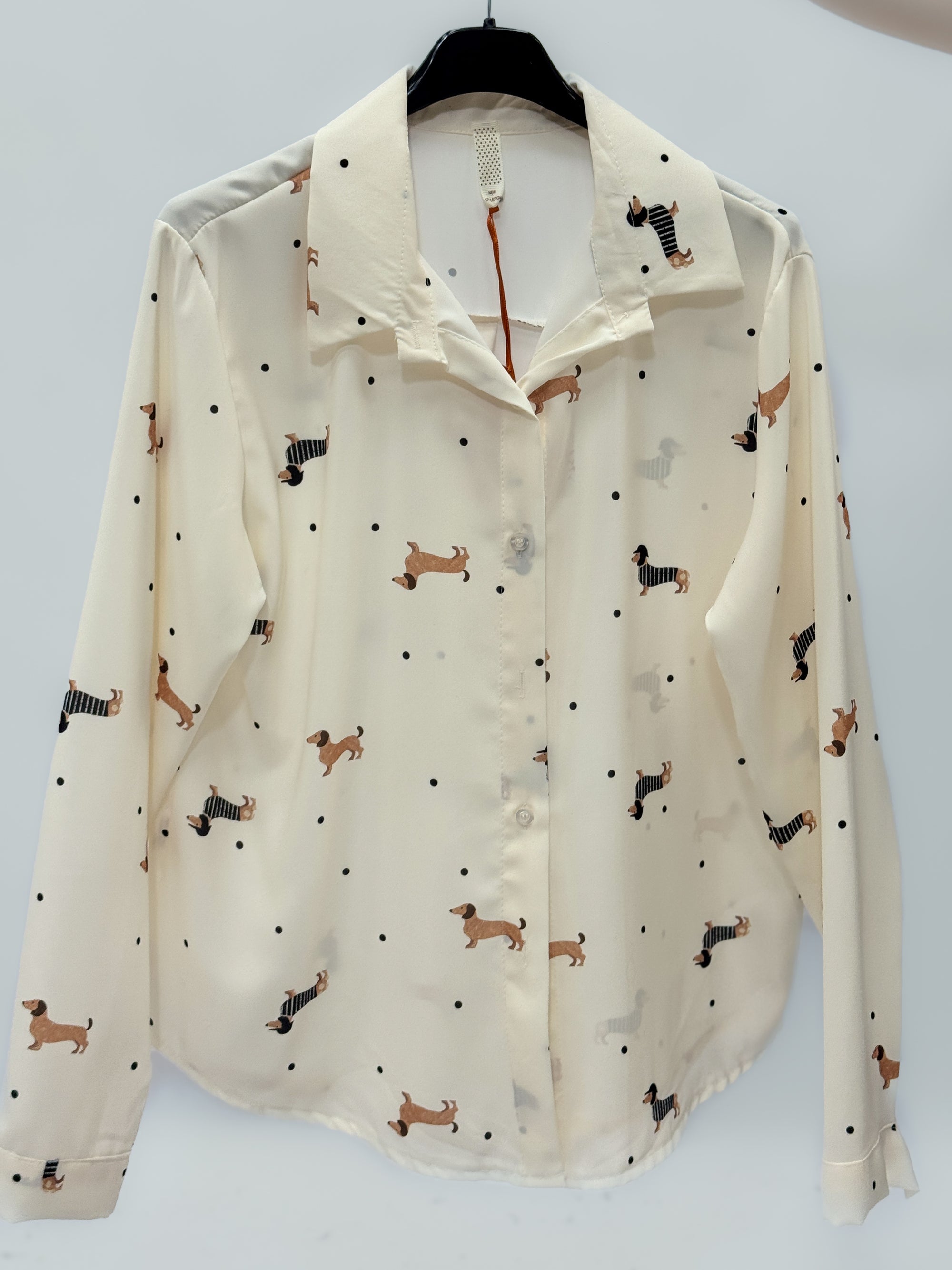 Camicia Fantasia con Stampa Cani