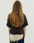 T-shirt In cotone con Inserto in Pizzo