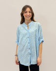 Camicia in cotone pizzo sangallo taglia comoda