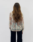 Camicia floreale con rouches