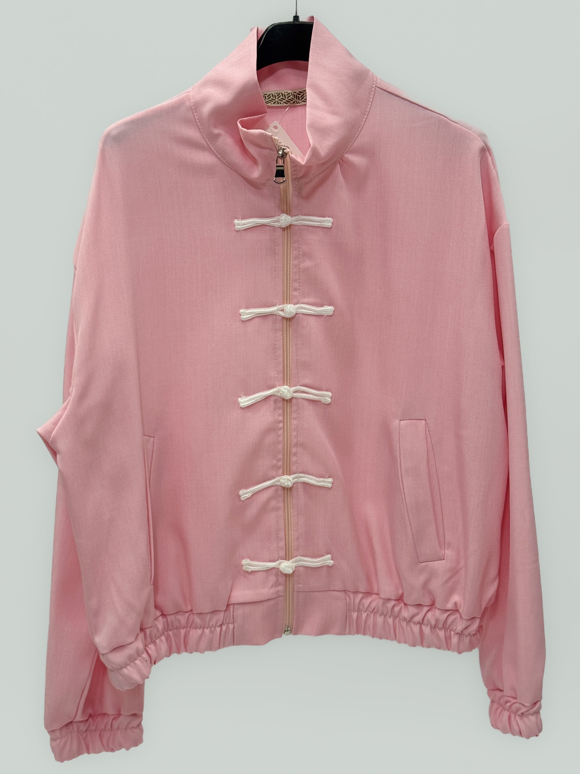 Giacca Leggera con Chiusura Nodo Stile Orientale