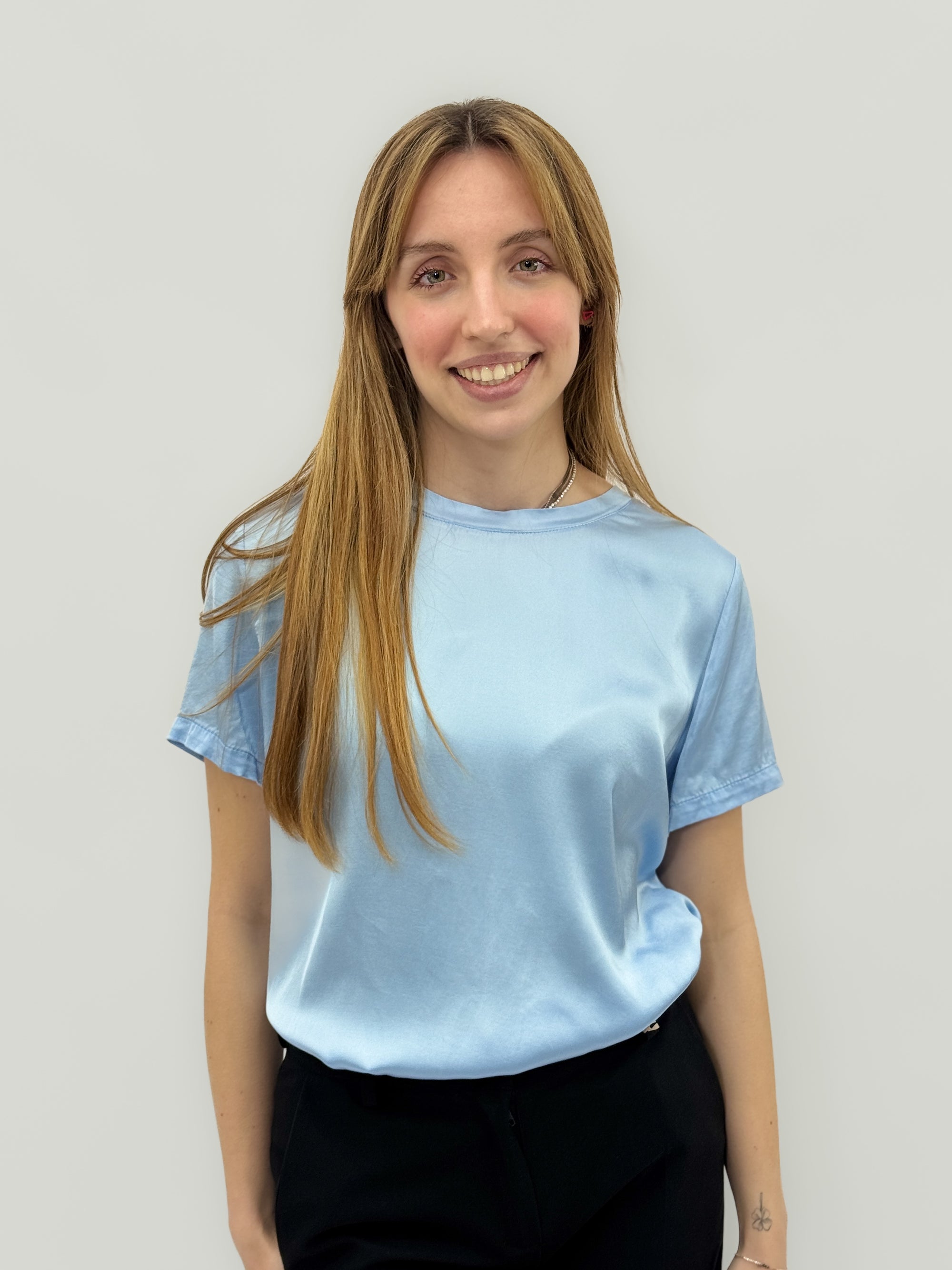 T-Shirt Satin Effetto Seta