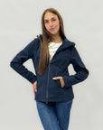 Giacca softshell con cappuccio - tessuto antivento
